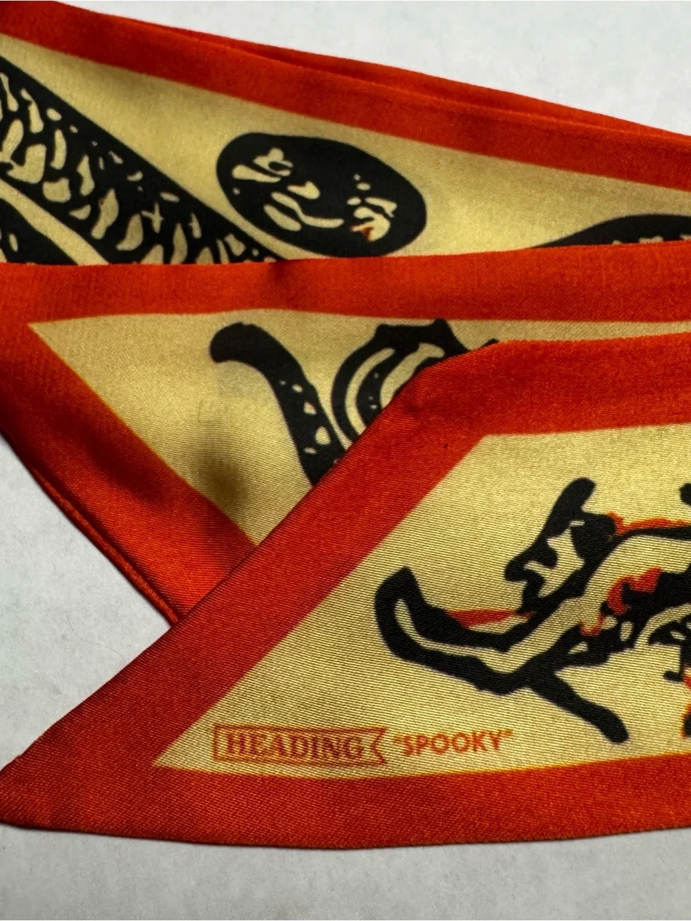 Heading Spooky Skinny Scarf Neck Scarf, Hair Tie, Wrist Wrap, or Bag Accent